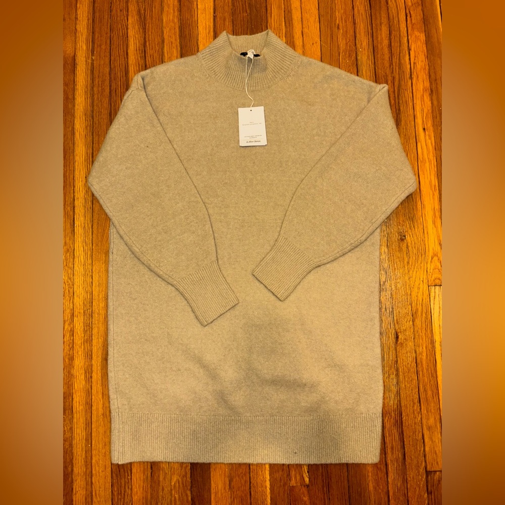 & Other stories relaxed wool knit turtleneck dress eur small